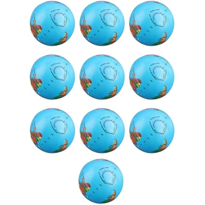 Eujgoov Globe Stress Ball, Globe Sponge Balls Focusing Developing Geographical Knowledge Learning for Early Education for Stress Relief - Image 1