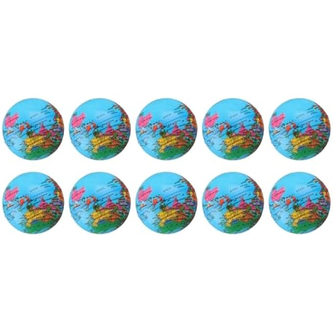 Eujgoov Globe Stress Ball, Globe Sponge Balls Focusing Developing Geographical Knowledge Learning for Early Education for Stress Relief - Image 2
