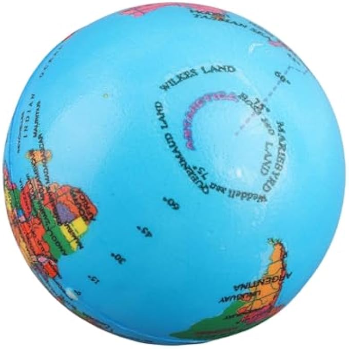 Eujgoov Globe Stress Ball, Globe Sponge Balls Focusing Developing Geographical Knowledge Learning for Early Education for Stress Relief - Image 5