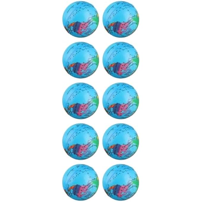 Eujgoov Globe Stress Ball, Globe Sponge Balls Focusing Developing Geographical Knowledge Learning for Early Education for Stress Relief - Image 4