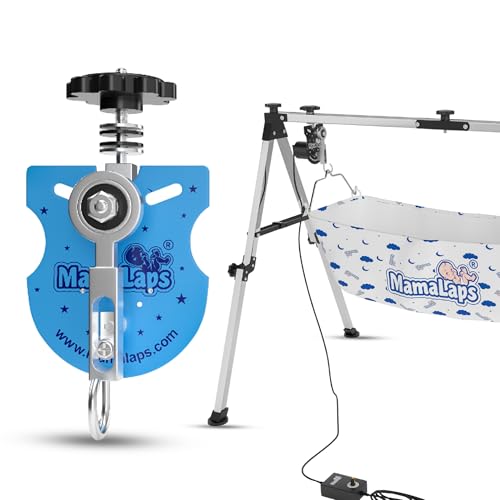 MamaLaps SS Folding Cradle Kit - Automatic Baby Cradle Swing Mechanism (Blue) - Steel Auto Ghodiya Kit (Cradle not Included)| Bedside Sleeper Bedside Baby bassinets Crib for Newborn - Blue Kit Only - Image 1