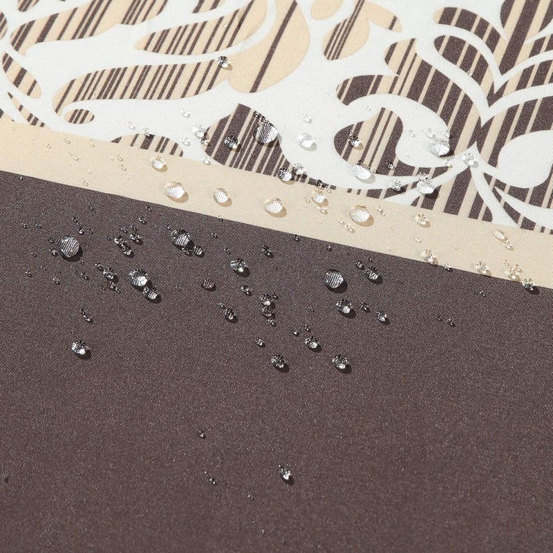 BESTRIPES Long Fabric Shower Curtain, Brown Tan Gold Printed Boho Paisley Damask Pattern Shower Curtains for Bathroom, Waterproof Bathroom Curtains, 72" W x 78" H - Image 3