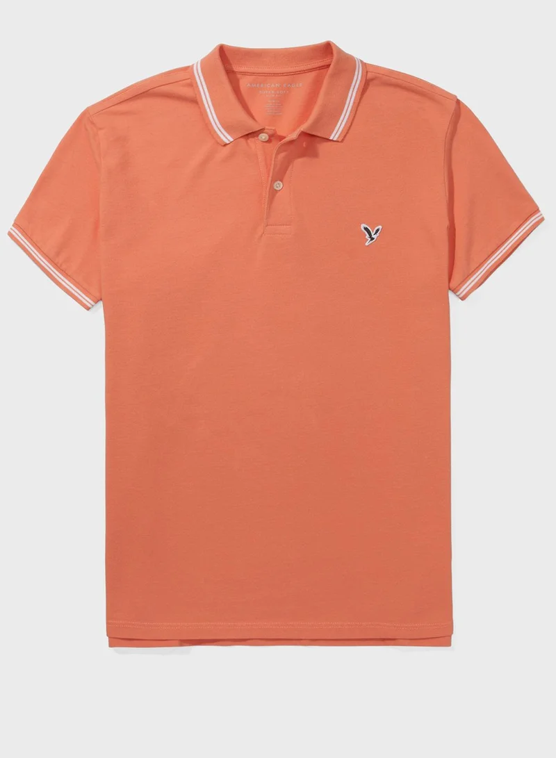 American Eagle Logo Pique Polo