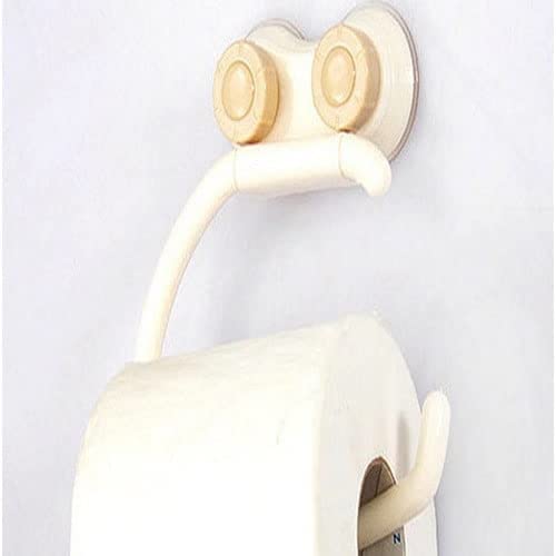 RIGJAK Sticker Series Self Adhesive Kitchen Bathroom Plastic Napkin Toilet Paper Holder, Towel Ring Open Half, Towel Hanger Rack Plastic Wall Attachable Vacuum Hanger for Towel Hook (Medium 1 pcs) - Image 1
