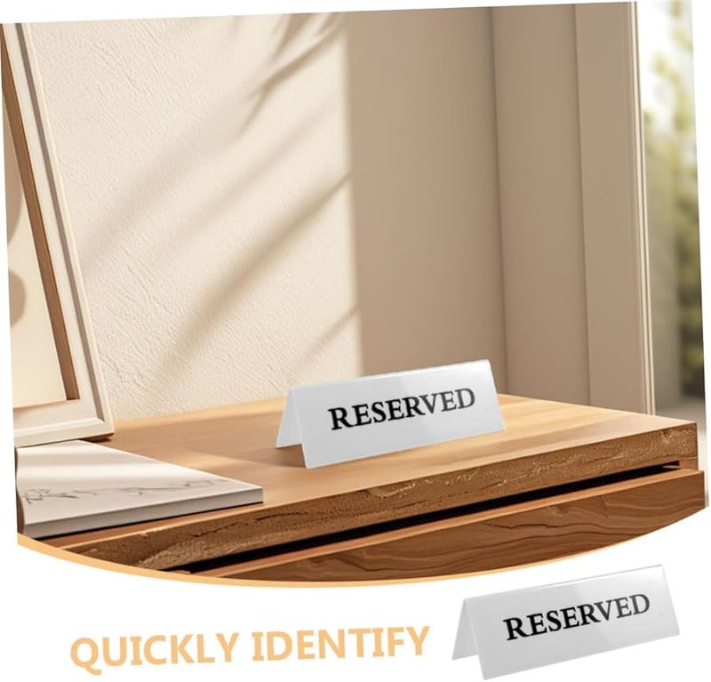 4Pcs Acrylic Reserved Signs For Restaurant Tables Lightweight Portable Table Decor For Weddings Events - Image 4