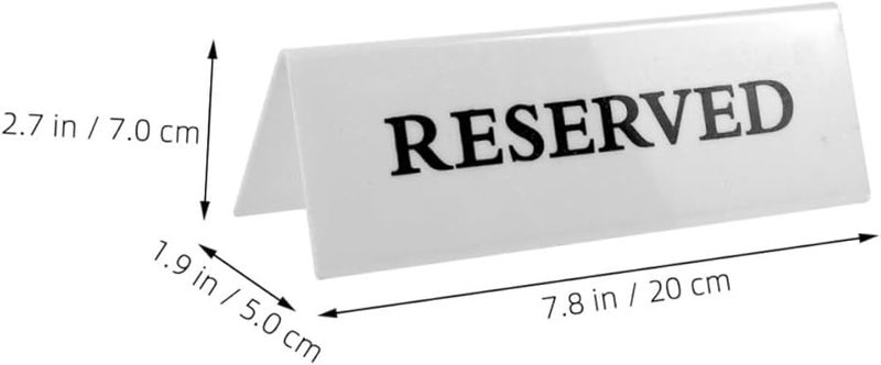 4Pcs Acrylic Reserved Signs For Restaurant Tables Lightweight Portable Table Decor For Weddings Events - Image 3