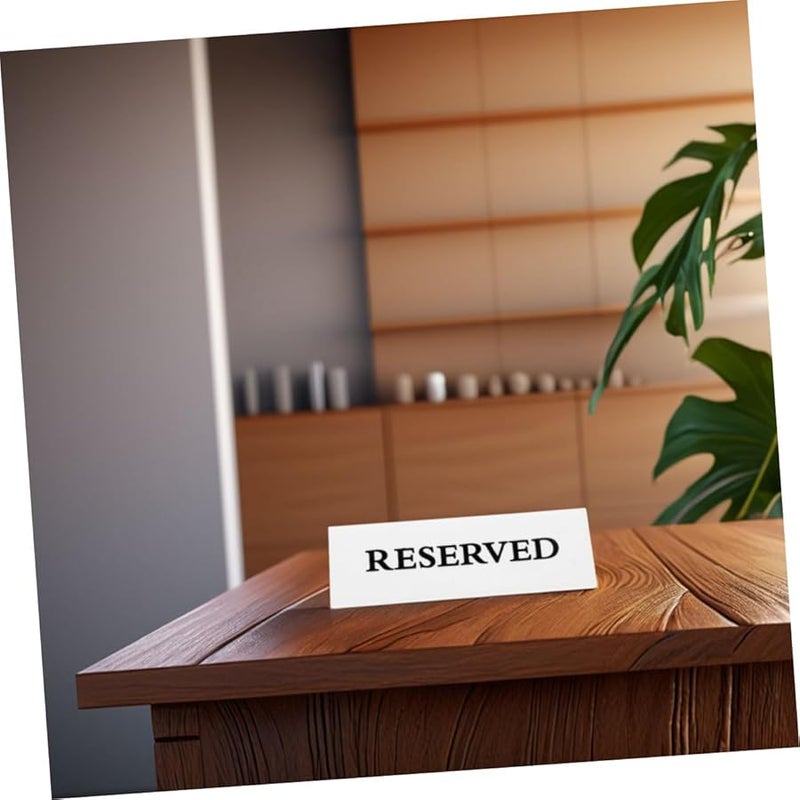4Pcs Acrylic Reserved Signs For Restaurant Tables Lightweight Portable Table Decor For Weddings Events - Image 5
