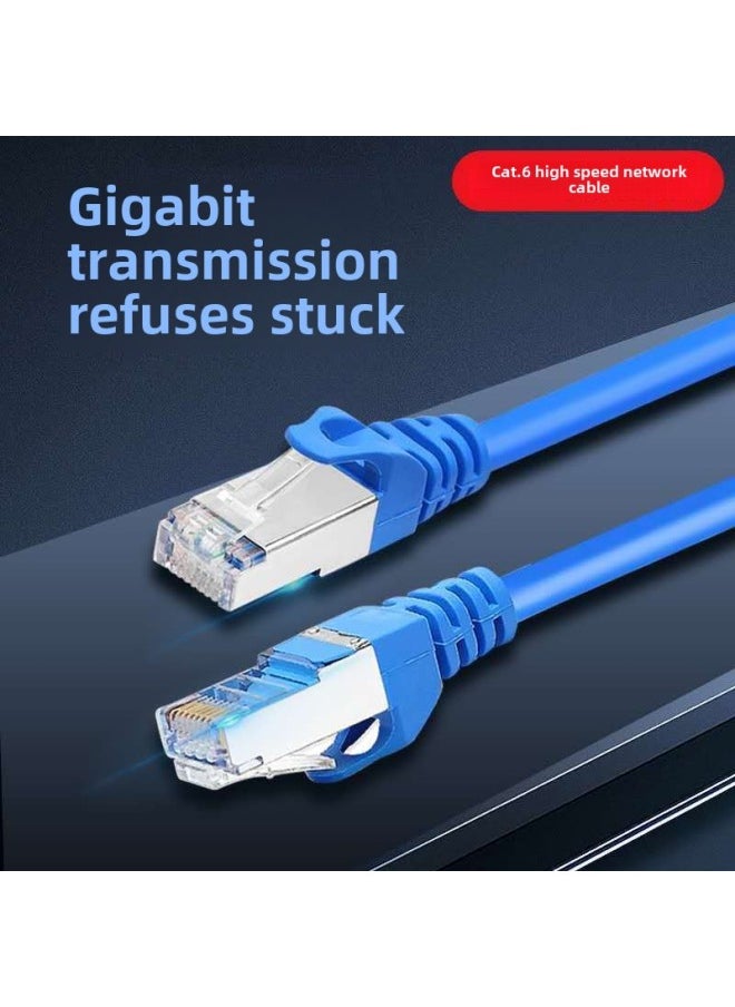 Generic - Six Types Of Gigabit Shielded Wire Finished Network Cable 1 Meter Gigabit Network Cable 1 Meter 2 Meter 3 Meter 5 Meter 10 Meter Jumper Wholesale-Color:Black-Line Length:3M - Image 1