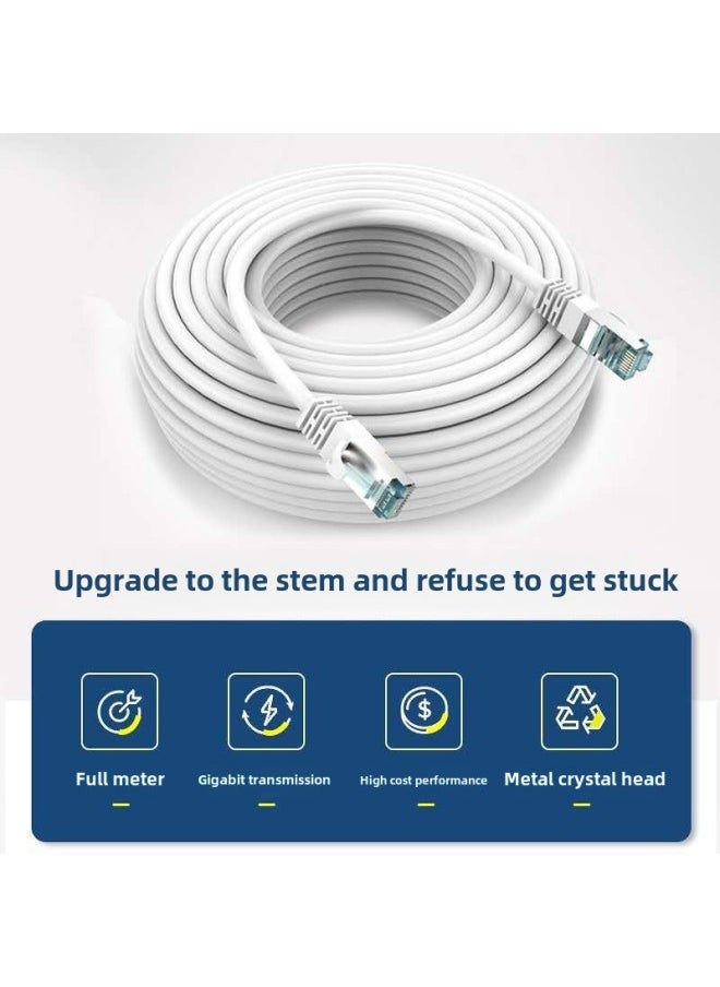 Generic - Six Types Of Gigabit Shielded Wire Finished Network Cable 1 Meter Gigabit Network Cable 1 Meter 2 Meter 3 Meter 5 Meter 10 Meter Jumper Wholesale-Color:Black-Line Length:3M - Image 1