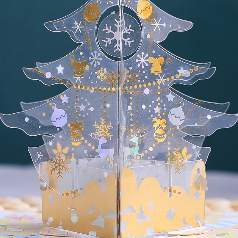 Christmas Greeting Card 3D Creative Christmas Gift Crystal Christmas Tree Holiday Blessing Thanksgiving Card Factory - Image 5