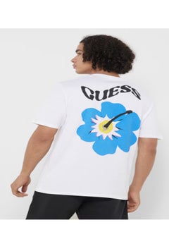GUESS Flower Print Crew Neck T-Shirt  - Image 2