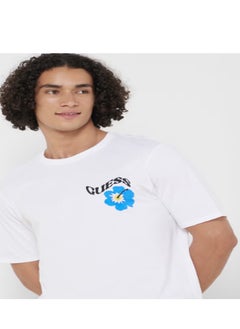 GUESS Flower Print Crew Neck T-Shirt  - Image 3
