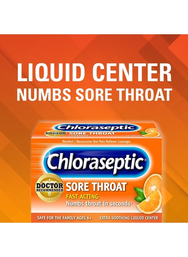 Chloraseptic Sore Throat Lozenges, Citrus, 18 Count, 1 Pack - Image 2