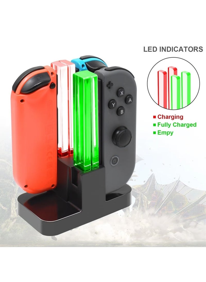 DOBE - Joycon Controller Charger for Nintendo Switch USB 4 Port Charging Station for Joycon and Switch Pro - Image 1
