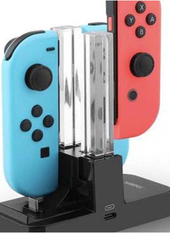 DOBE - Joycon Controller Charger for Nintendo Switch USB 4 Port Charging Station for Joycon and Switch Pro - Image 1