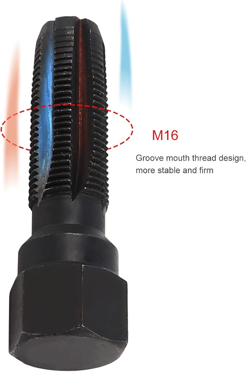 FLYPIG Spark Plug Thread Repair Kit 14mm Reamer Cylinder Thread Repair Tool Screw Tap Portable Carbon Steel Rethread Kit M14x1.25 Spark Plug Thread Repair Tool with 4 Thread Insert - Image 5
