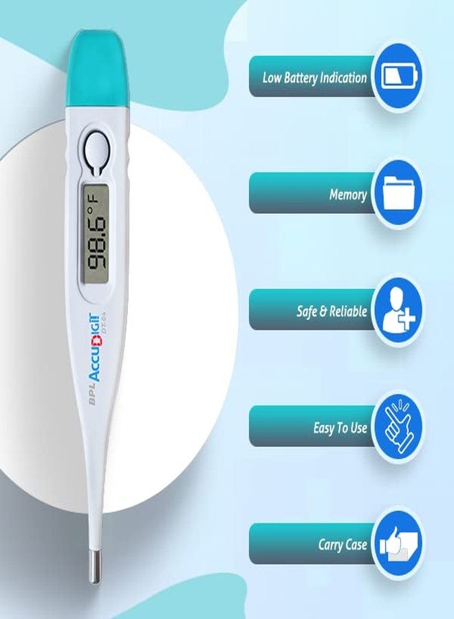 BPL Medical Technologies Accudigit DT-04 Mercury-Free Digital Thermometer With Quick Measurement of Oral & Underarm Temperature in Celsius & Fahrenheit | High Accuracy|Digital Display|Water Resistance - Image 4