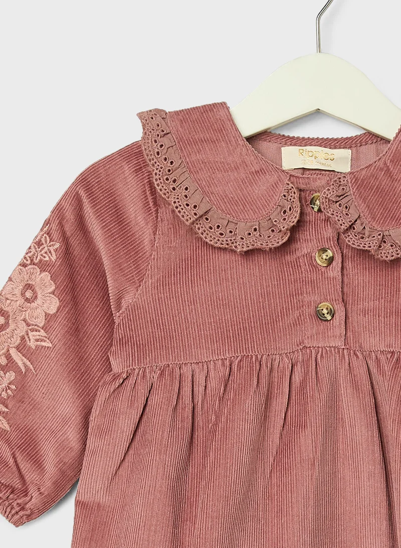 Ripples Corduroy Peter Pan Dress