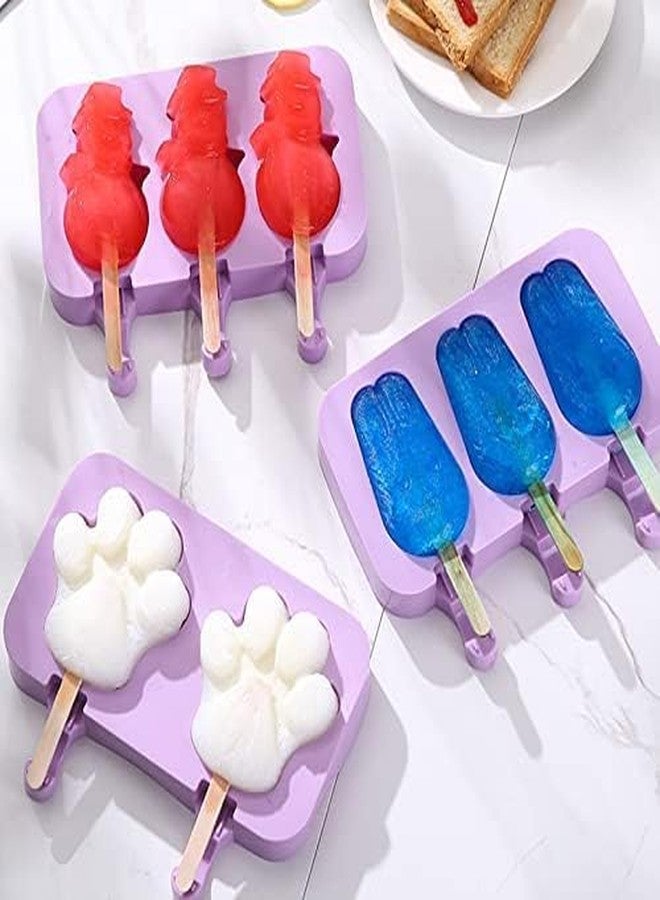 Wisik Enterprise Homemade Popsicle Silicone Molds with Lid, Popsicle Molds BPA-Free, Ice Pop Molds Cake, Ice Cream and Popsicle Maker Easy Release with 50 Popsicle Sticks (1) - Image 5