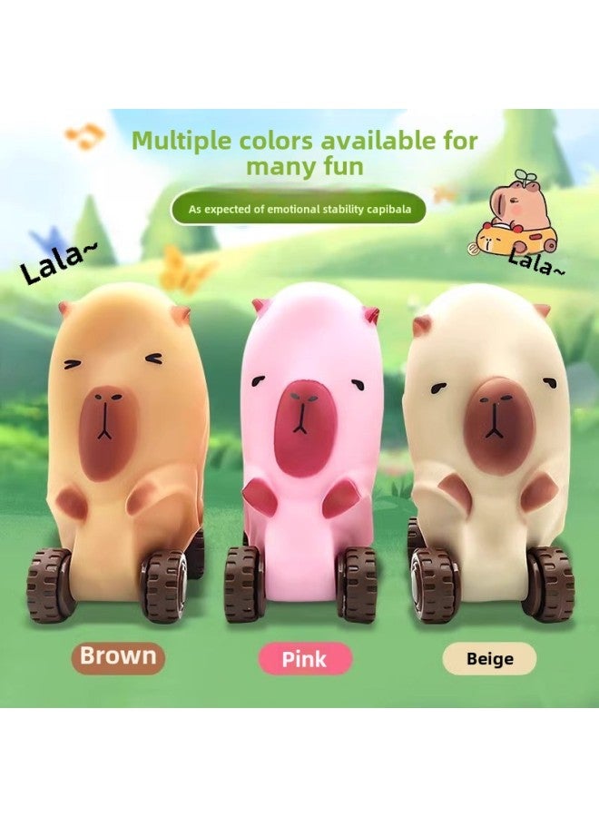 Internet Celebrity Explosions Kapi Balala Pull Cart Stretching Deformation Funny Pinch Music Rebound Decompression Toy Sliding Trolley-Color:Ready Stock Shipped In Seconds❤Kapibala Truck (beige)  - Image 3