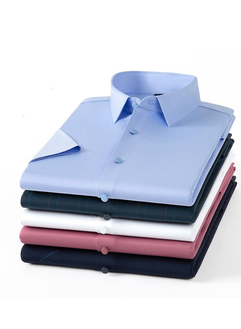 Men's Pure Cotton Short Sleeved T-shirt Casual POLO Shirt  - Image 4