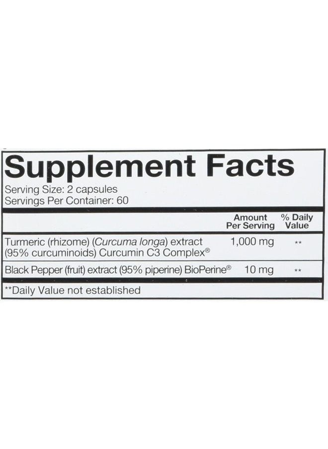 youtheory - Turmeric Extra Strength Formula Capsules 1,000 mg per Daily, 120 Count (Pack of 2) - Image 1