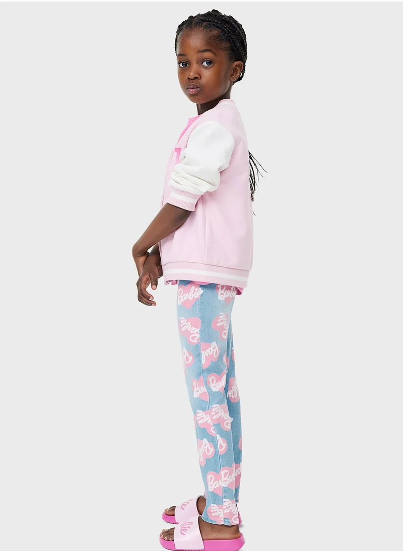 اتش اند ام Kids Printed High Waist Jeggings