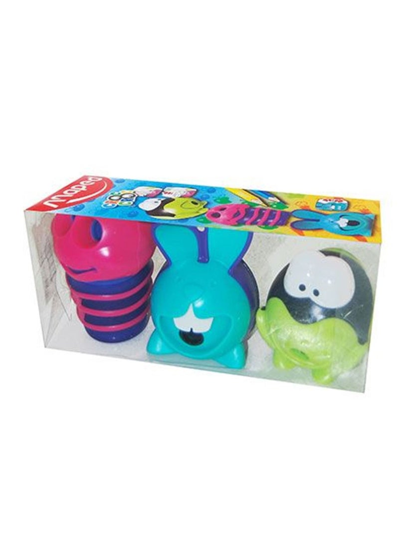 Maped 3-Piece  Croc Croc Sharpener Set Assorted Colours - Image 2