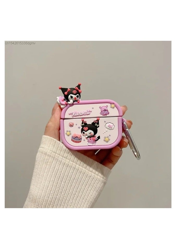 Compatible with Case Soft Silicone Shockproof Cover for Apple Airpods 4, New 3D Cute Cartoon Creative Fun Case Skin with Keychain Design for AirPods 4 Case, - Image 4