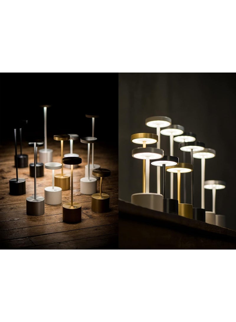 Raxoom Pack Cordless Table Lamp Rechargeable, 5000mAh Battery Operated Portable Table Light,Dimming LED Table Lamp for Restaurant/Patio/Outdoor(Gold) - Image 4