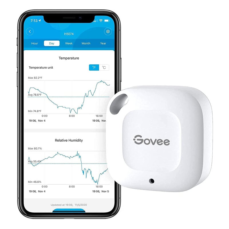 Govee Bluetooth Thermometer&Hygrometer, Mini Accurate Humidity and Temperature Sensor with Data Storage Export for iOS/Android, Temp Humidity Monitor with Alert for House Wine Living Room Baby Room - Image 1