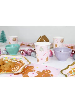 Merrilulu Merrilulu Gingerbread House Paper Cups, 12 ct | Christmas Party Tableware | Gingerbread House Party Decorations  - Image 2