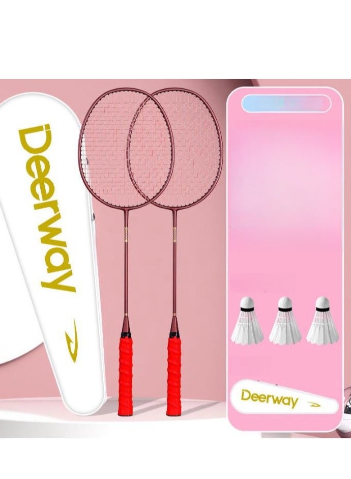 Deerway Carbon Badminton Racket Ultra Light And Durable Adult Suit, Competition Training, Dribbling, Double Racket - Image 1