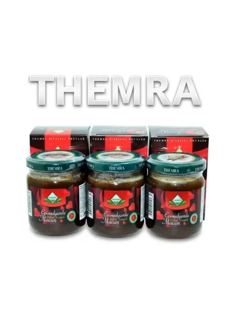 THEMRA Genuine Turkish honey, Turkish Epimedium honey, 240 grams of 3 pieces