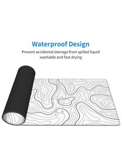 DOOAIR 900*400mm Large Gaming Mouse Pad High Quality Thicken Non-Slip Rubber Base For Office Home Mat Desk Keyboard White Mouse Pads  - Image 4