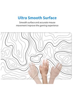 DOOAIR 900*400mm Large Gaming Mouse Pad High Quality Thicken Non-Slip Rubber Base For Office Home Mat Desk Keyboard White Mouse Pads  - Image 3
