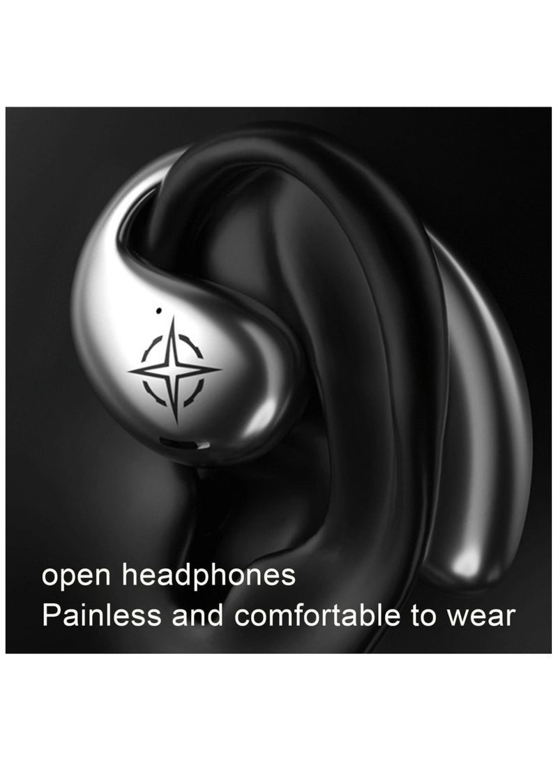 SYOSI Open Ear Bluetooth Headphones, Wireless Sports Earphs, Low Latency Earbuds, Bt 5.4 Running Earbuds Game Music Ear Buds, Ear Clip Headphs, Dual Channel Transmission, Long Time Playback,for Phone Laptop - Image 4