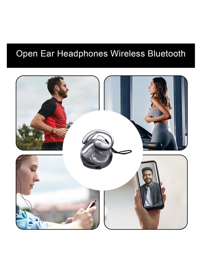 SYOSI Open Ear Bluetooth Headphones, Wireless Sports Earphs, Low Latency Earbuds, Bt 5.4 Running Earbuds Game Music Ear Buds, Ear Clip Headphs, Dual Channel Transmission, Long Time Playback,for Phone Laptop - Image 2