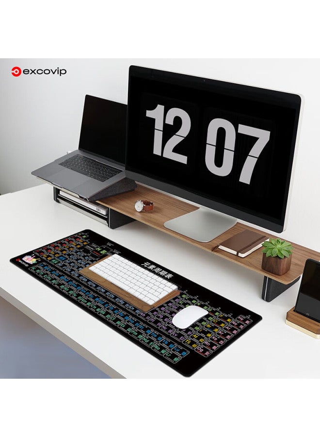 Exco Periodic Table Mouse Pad Extra Large Computer Desk Pad Typing Office Keyboard Pad Writing Mouse Pad Chemical Element Edging Pad 0305
