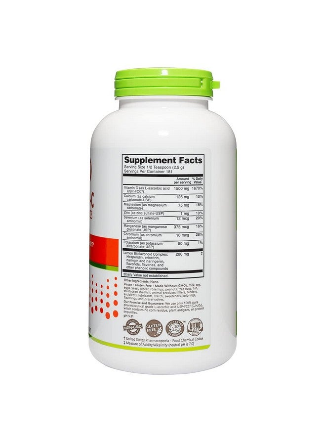 NutriBiotic - Ascorbate Bio-C, 16 Oz | Effervescent Vitamin C Powder With Lemon Bioflavonoids & Minerals Calcium, Magnesium, Zinc, Selenium & More | Bioavailable Antioxidant & Collagen Support | Vegan - Image 3