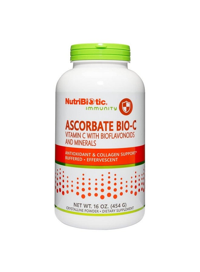 NutriBiotic - Ascorbate Bio-C, 16 Oz | Effervescent Vitamin C Powder With Lemon Bioflavonoids & Minerals Calcium, Magnesium, Zinc, Selenium & More | Bioavailable Antioxidant & Collagen Support | Vegan - Image 1