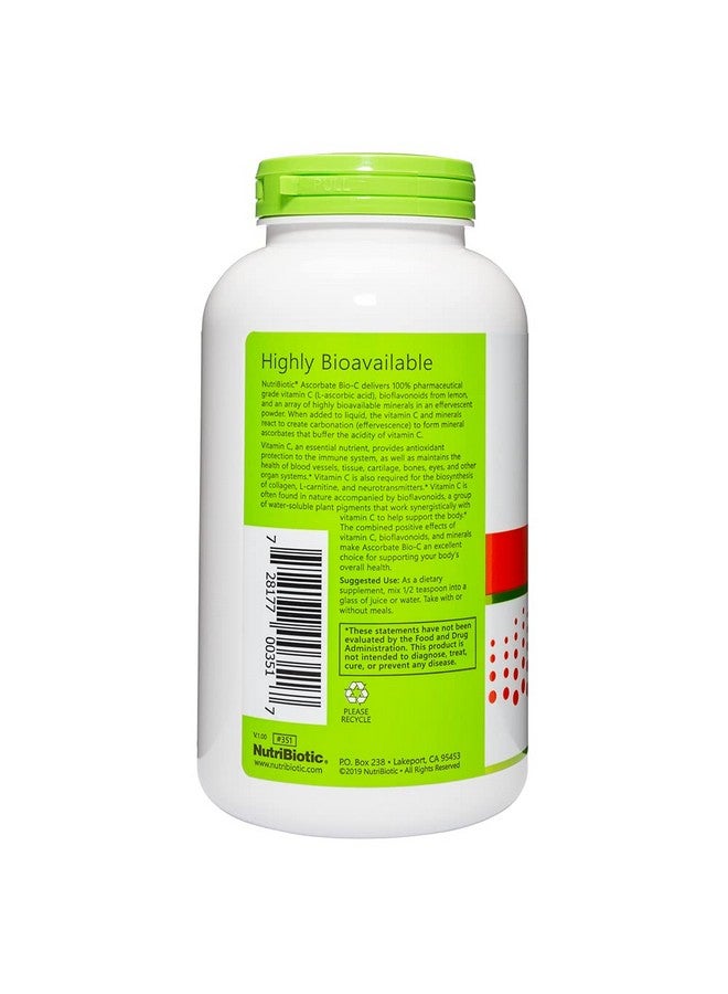 NutriBiotic - Ascorbate Bio-C, 16 Oz | Effervescent Vitamin C Powder With Lemon Bioflavonoids & Minerals Calcium, Magnesium, Zinc, Selenium & More | Bioavailable Antioxidant & Collagen Support | Vegan - Image 2