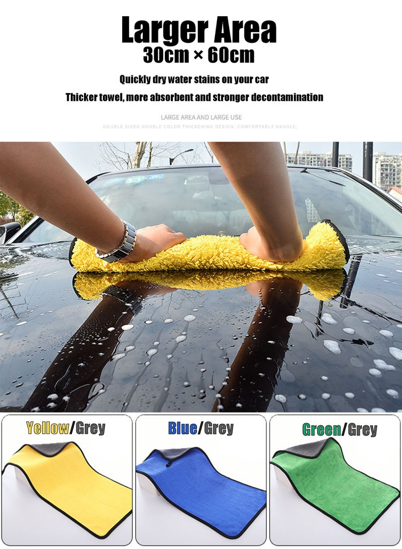MissTiara 3 Piece Thickened Automotive Cleaning Towels Super Absorbent Microfiber Towels  - Image 4