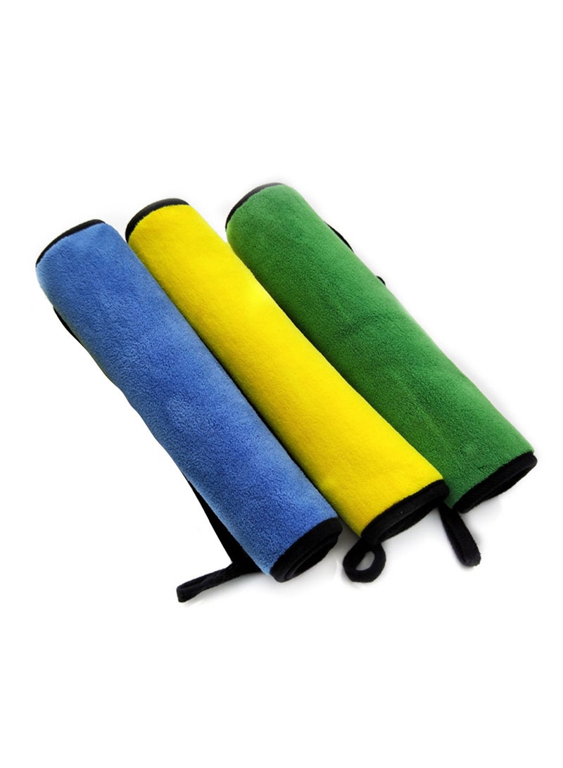 MissTiara 3 Piece Thickened Automotive Cleaning Towels Super Absorbent Microfiber Towels  - Image 3