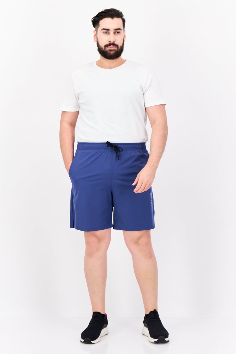 RBX Men Sportswear Fit Drawstring Outdoor Shorts, Blue - Image 4