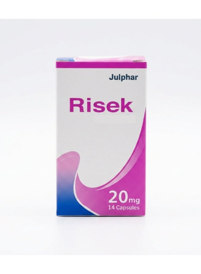 Julphar Risek 20 mg Capsule 14pcs - Image 1