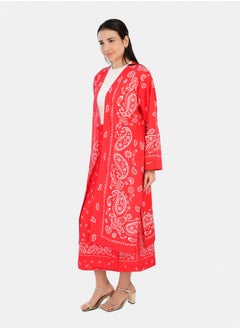 Carina Printed Red Kimono  - Image 3