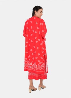 Carina Printed Red Kimono  - Image 4