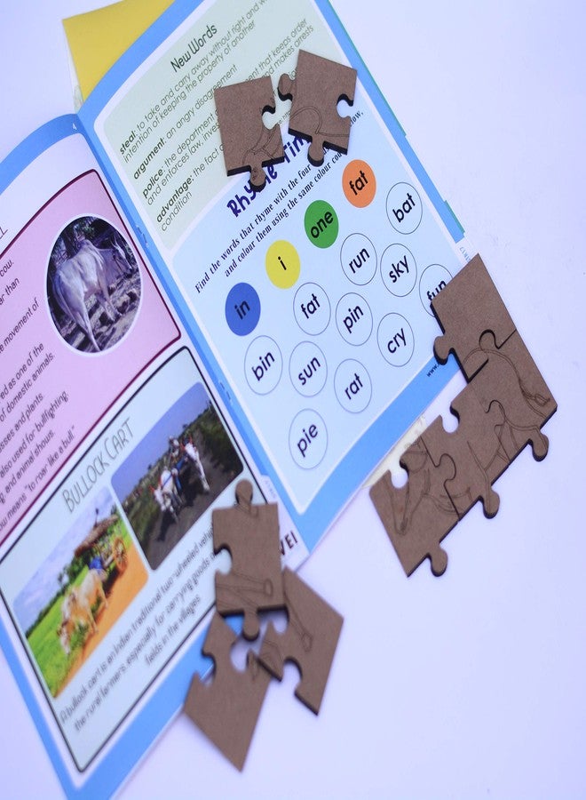 IVEI Panchatantra Kids Learning Book - Workbook and DIY Puzzle of Panchatantra Story - Colouring Activity Worksheets - Creative Fun Activity and Education For Kids - The Farmer and the Two Thieves ( Age 4 to 7 Years ) - Image 2