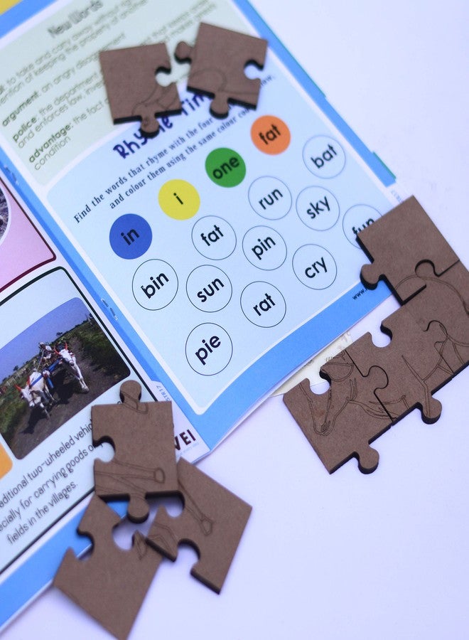 IVEI Panchatantra Kids Learning Book - Workbook and DIY Puzzle of Panchatantra Story - Colouring Activity Worksheets - Creative Fun Activity and Education For Kids - The Farmer and the Two Thieves ( Age 4 to 7 Years ) - Image 3
